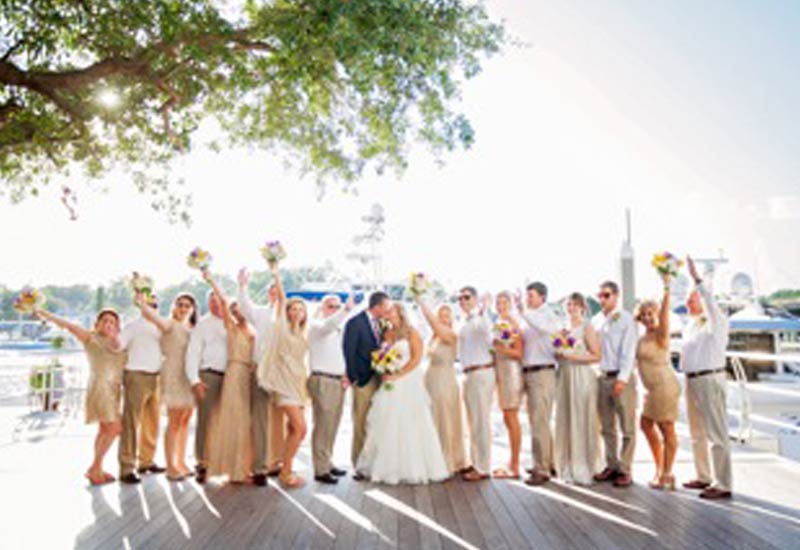 The wedding part on the intracoastal waterway.